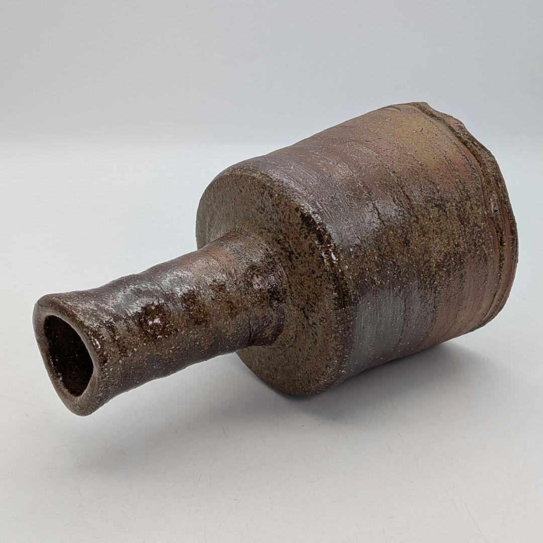 越智龍一 備前焼 花入 用心箱合布 花器 花瓶 フラワーベース 花生 一輪挿し