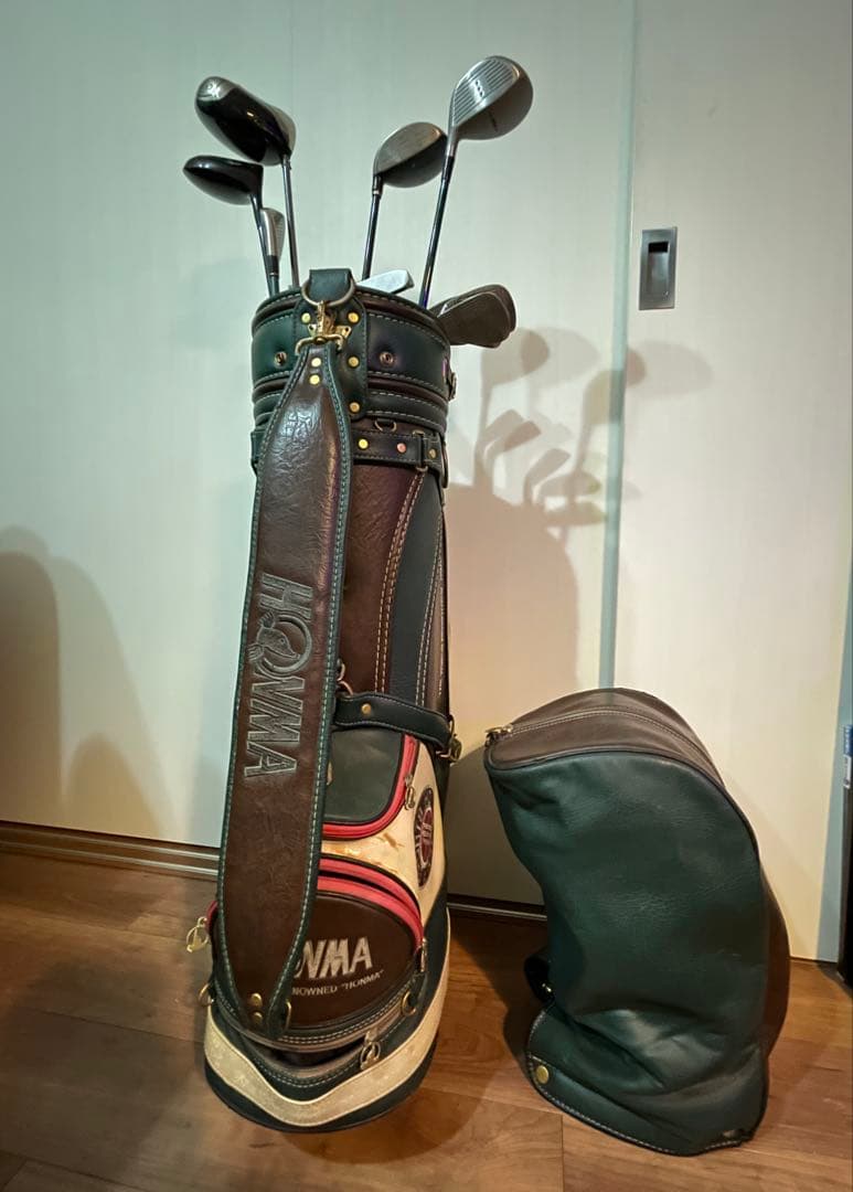 再値下げ:HONMAキャディーバッグ ゴルフクラブセット 練習ボール付き 初心者