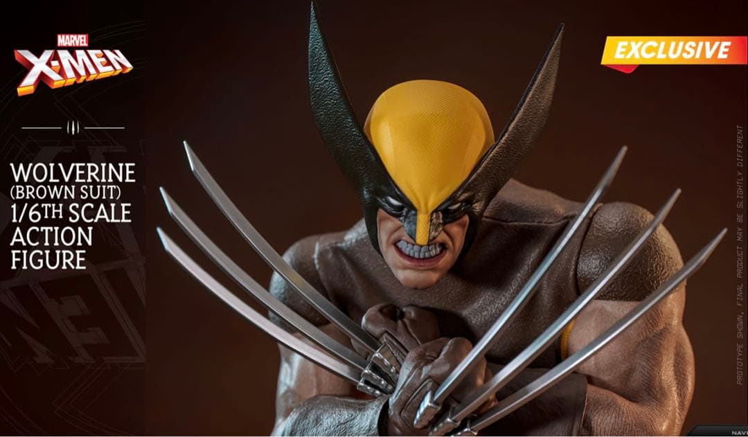 新品 炎スタジオ ウルヴァリン ブラウンスーツ マーベル・コミック ホットトイズ