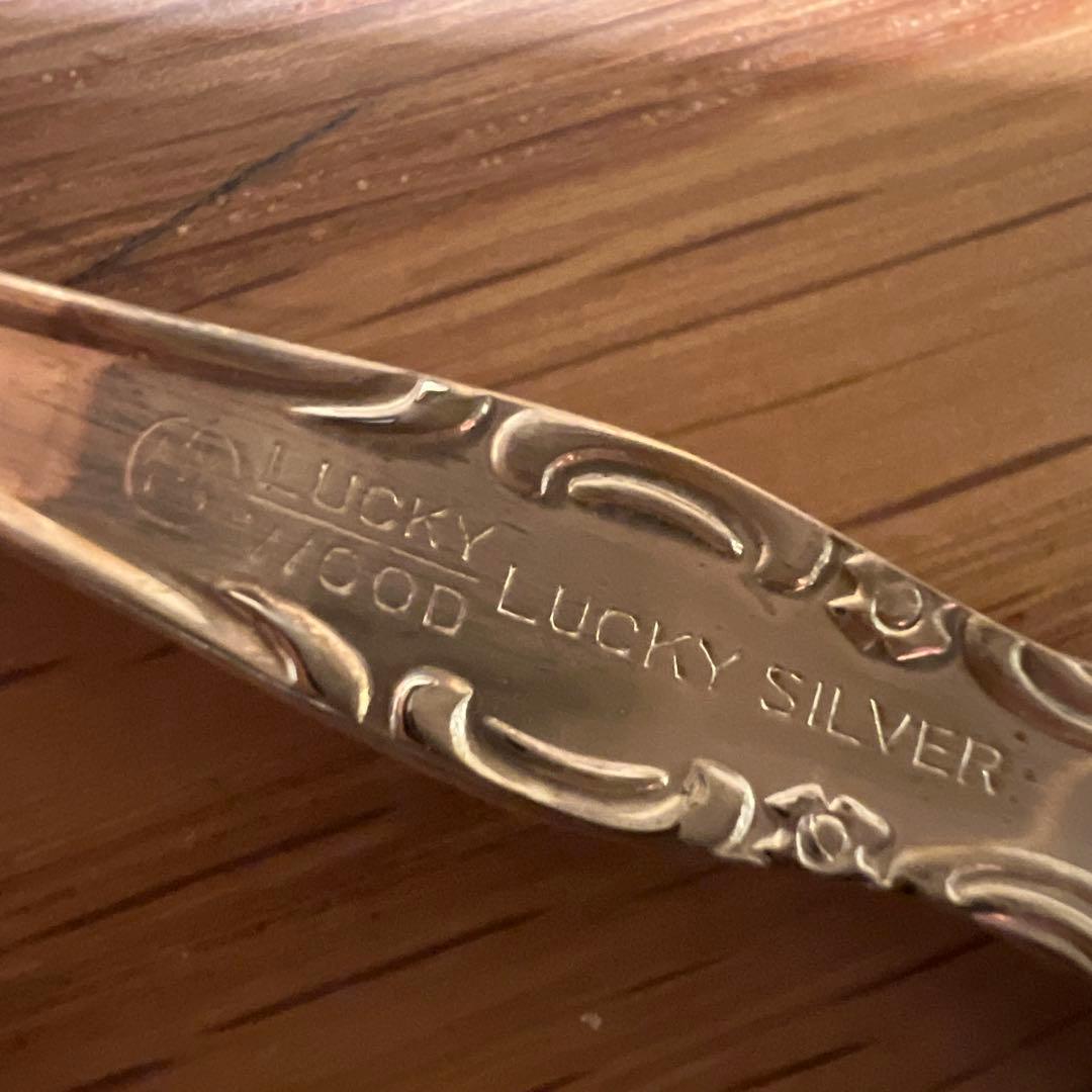 オルレアン　ラッキーウッド ラッキーシルバースプーン 6本セット　ビンテージ