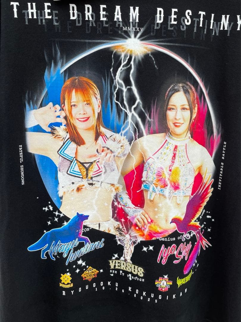 女子プロレス マリーゴールド 両国限定Tシャツ イヨ・スカイ 岩谷麻優 WWE