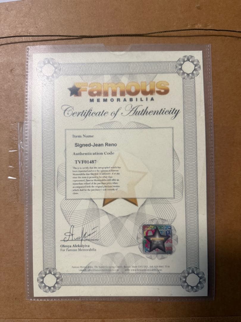 LÉON THE PROFESSIONAL サイン入りポスター（既存額付き）