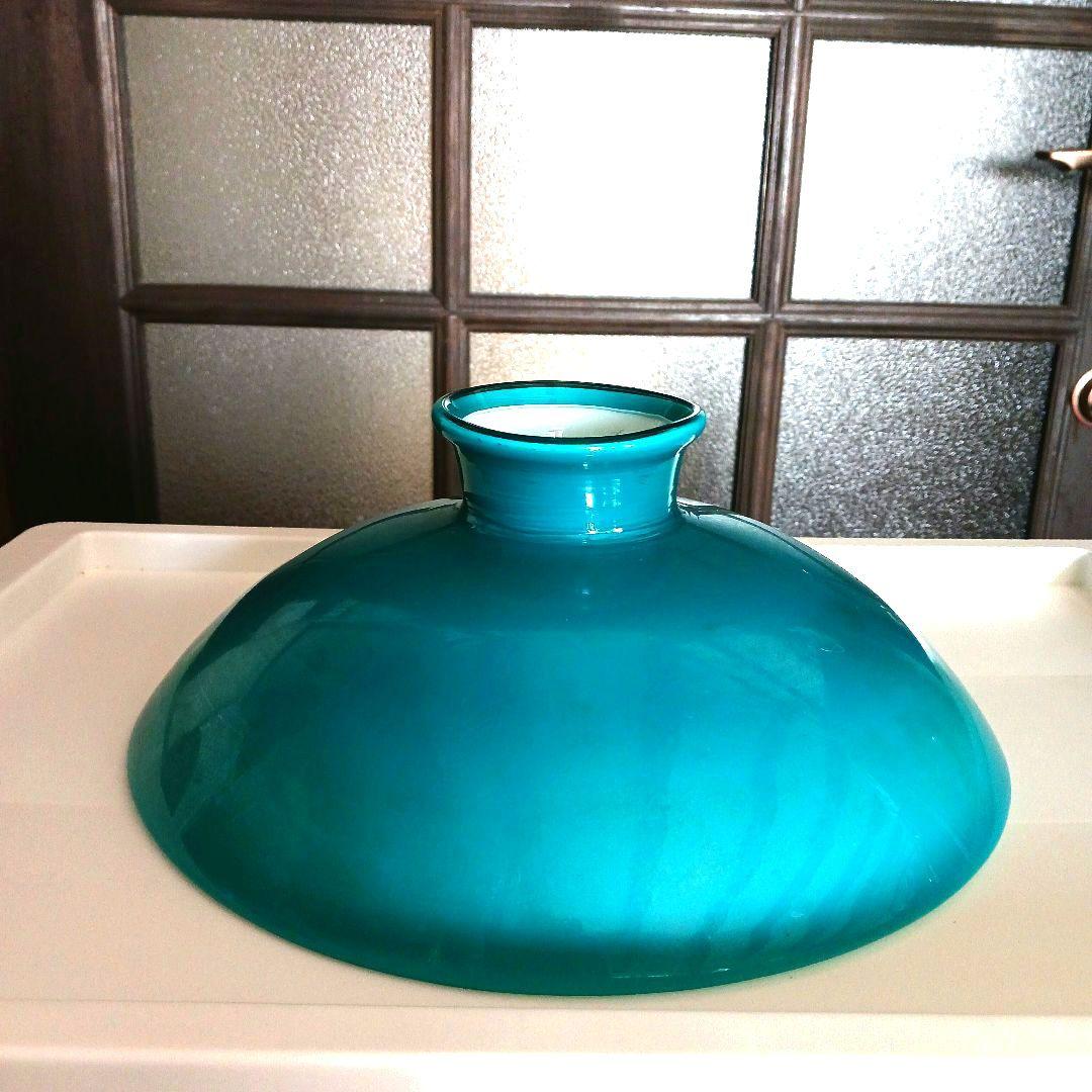 アンティーク吊りオイルランプ　　ターコイズブルー