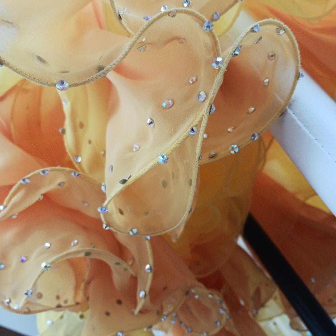 社交ダンスドレス オレンジと黄色のグラデーション