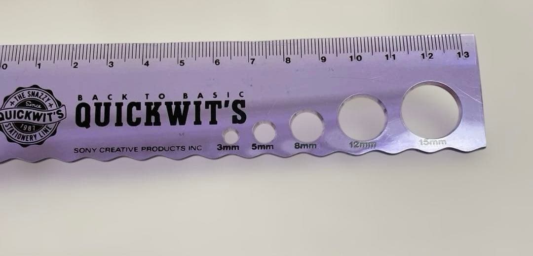 【匿名配送】QUICKWITS 紫色 定規　ものさし　 文房具　1987