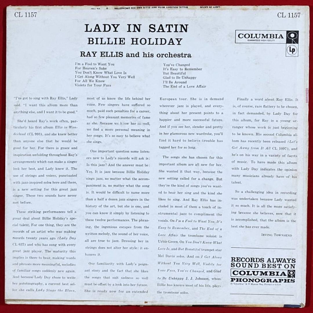 ★不朽の名作【USオリジ／希少MONO／深溝DG／6eye】 ビリー・ホリデイ