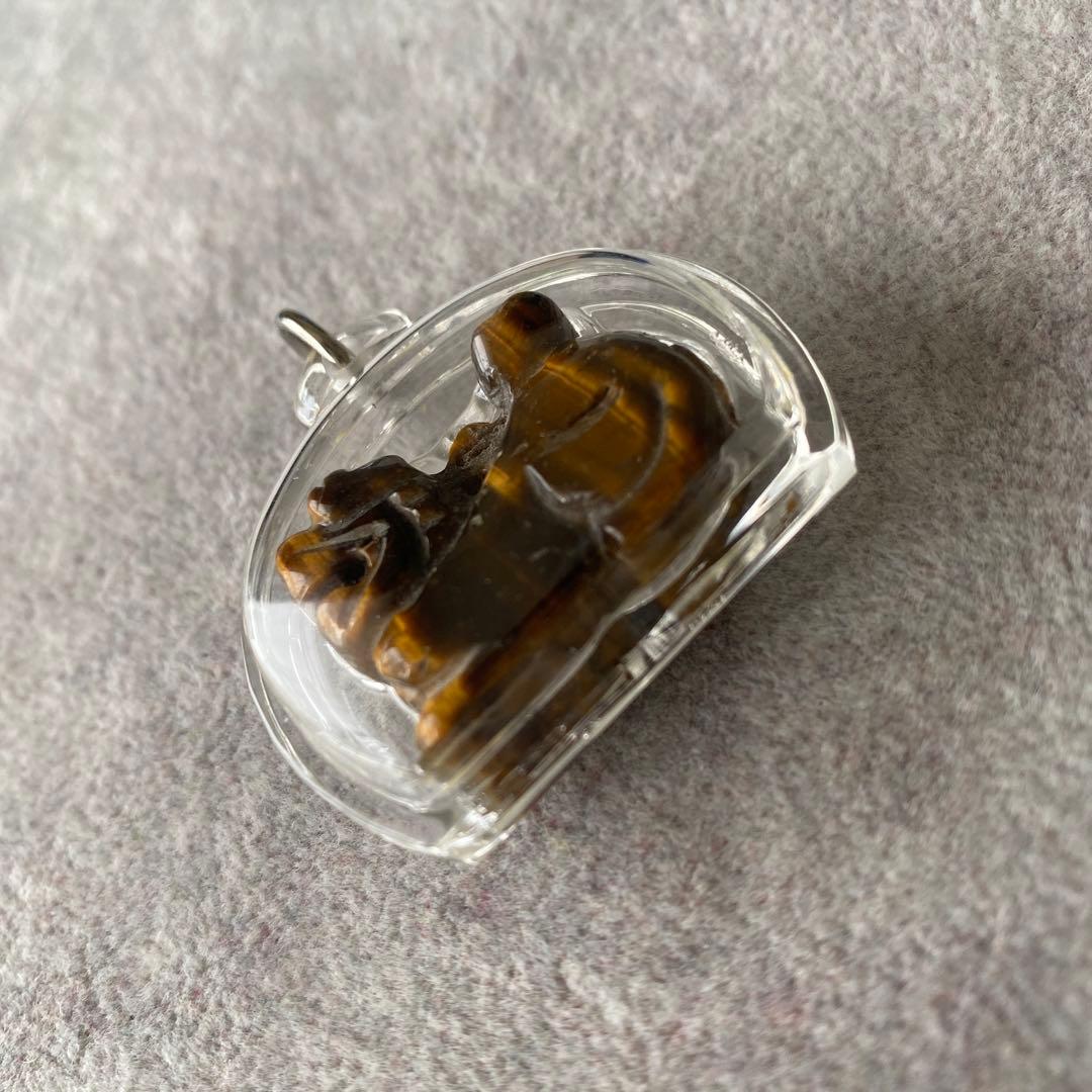 プラクルアン シンハ 獅子 タイガーアイ製 LPオー師 レア 開運 守護 御守り