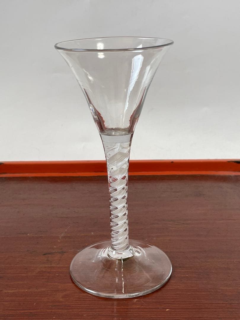 エアーツイストステムグラス オペークツイスト ツイストステム　ゴブレット　骨董