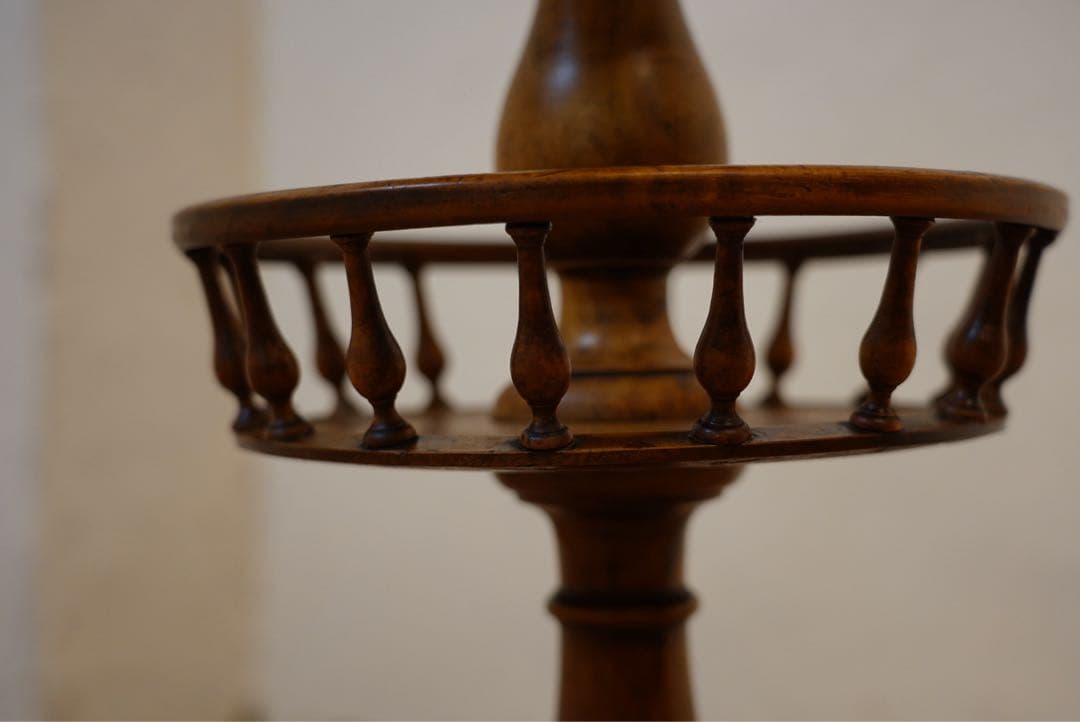 フランスアンティーク　回転棚　古木　1800年代　棚　回転　テーブル　シェルフ