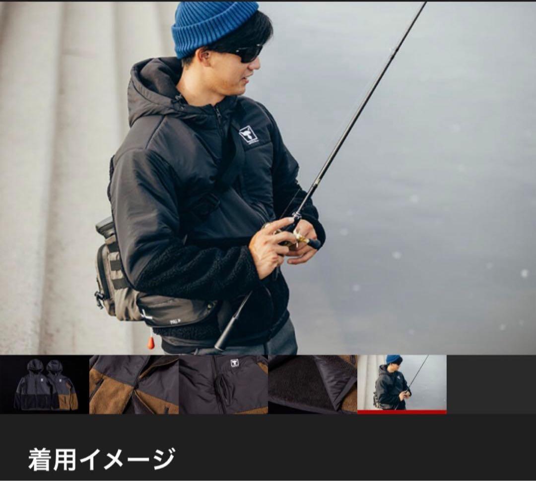 ジャッカル フリースフーディジャケット ブラック Sサイズ　値段交渉OK