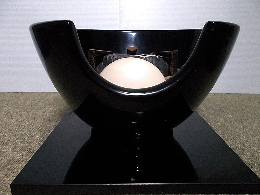 茶道具 風炉型野々田電熱器 黒真塗 茶釜 送料込み