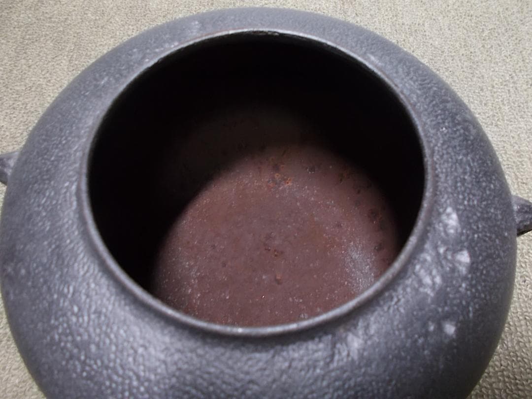 茶道具 風炉型野々田電熱器 黒真塗 茶釜 送料込み