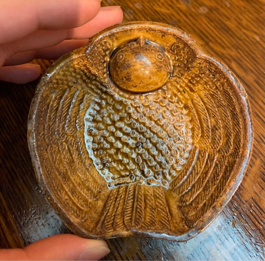 骨董　福良雀小皿