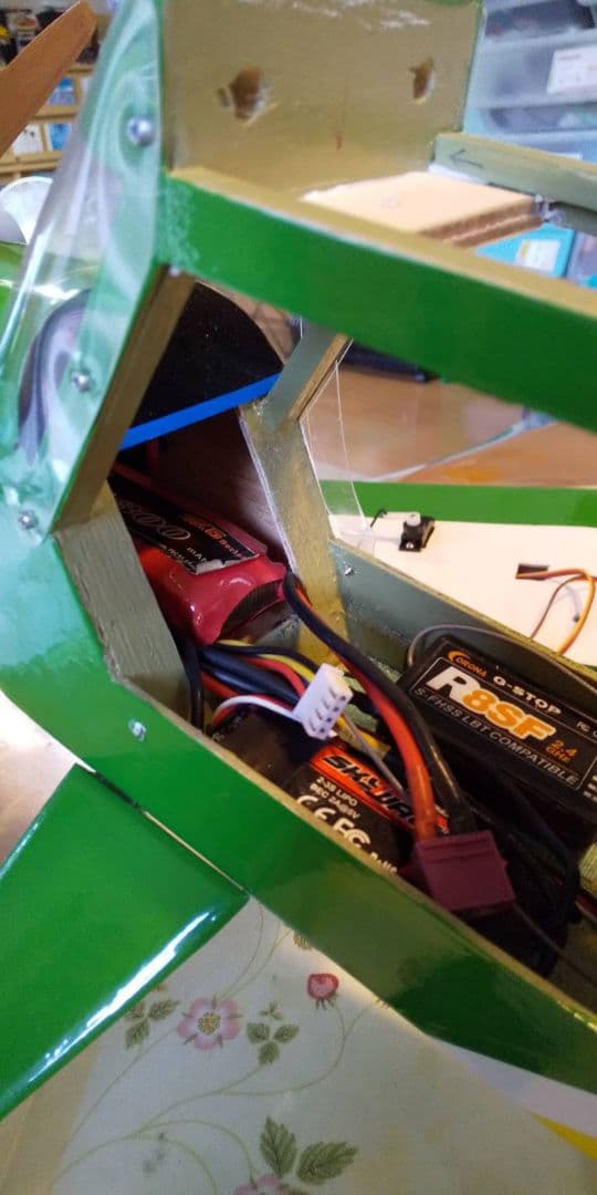 ラジコン飛行機　自作機　受信機付き