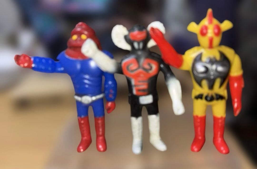 激レア！アクマイザーミニミニ ソフビ3体セット当時物タカトク昭和レトロ石森章太郎