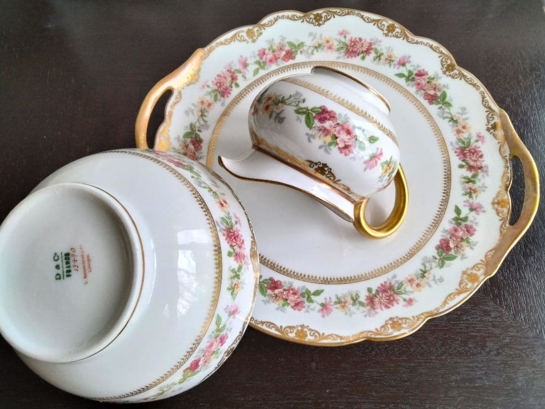 大幅値下げ、オ−ルドリモージュ三点セット、フランス