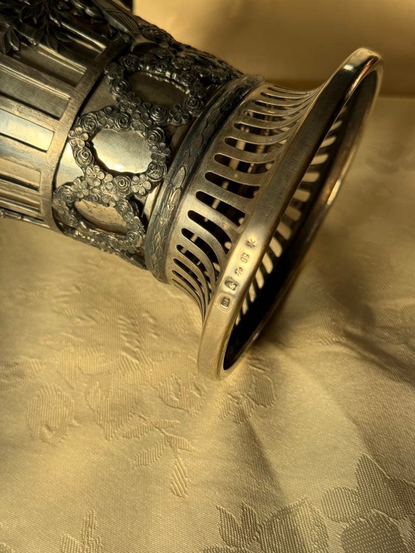 花器　アンティーク　WMF 1909年　ドイツ製　フランス輸出用　特別モデル