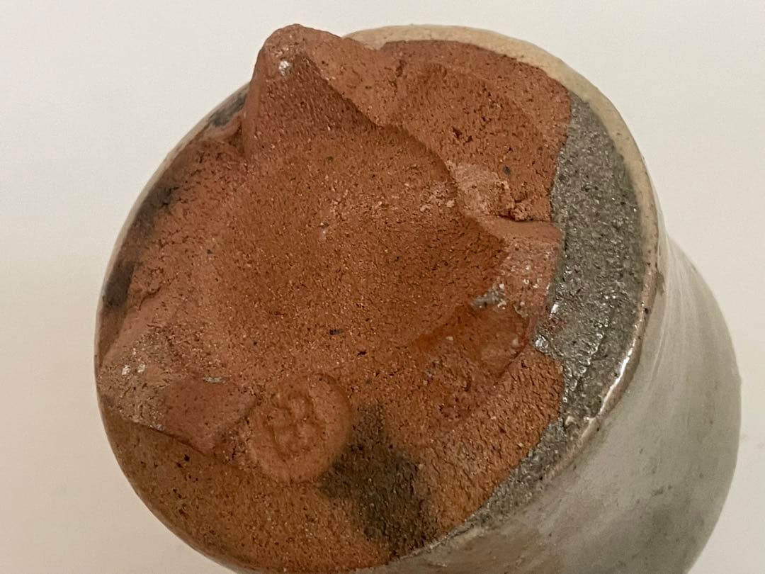 陶芸家　人間国宝　濱田庄司　浜田庄司　初窯印　灰釉　三つ足　香炉　香爐