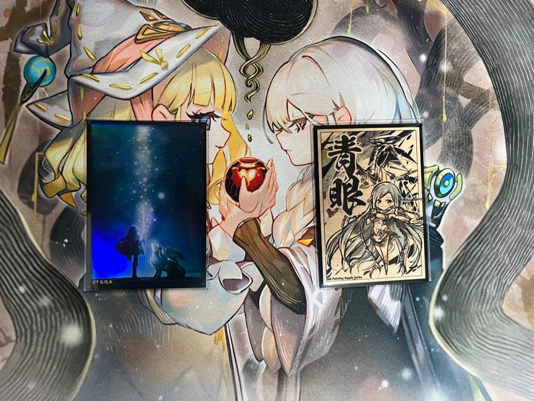 遊戯王　原石青眼デッキ スリーブ付き