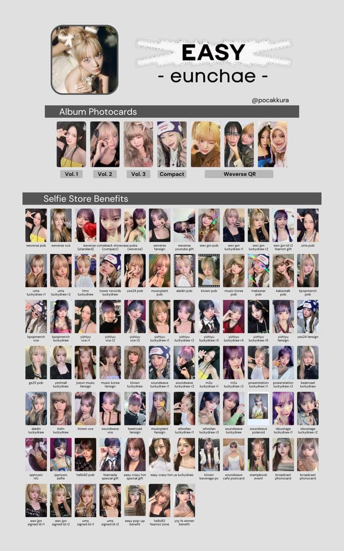 LE SSERAFIM ルセラ EASY ラキドロ 中国 トレカ ウンチェ