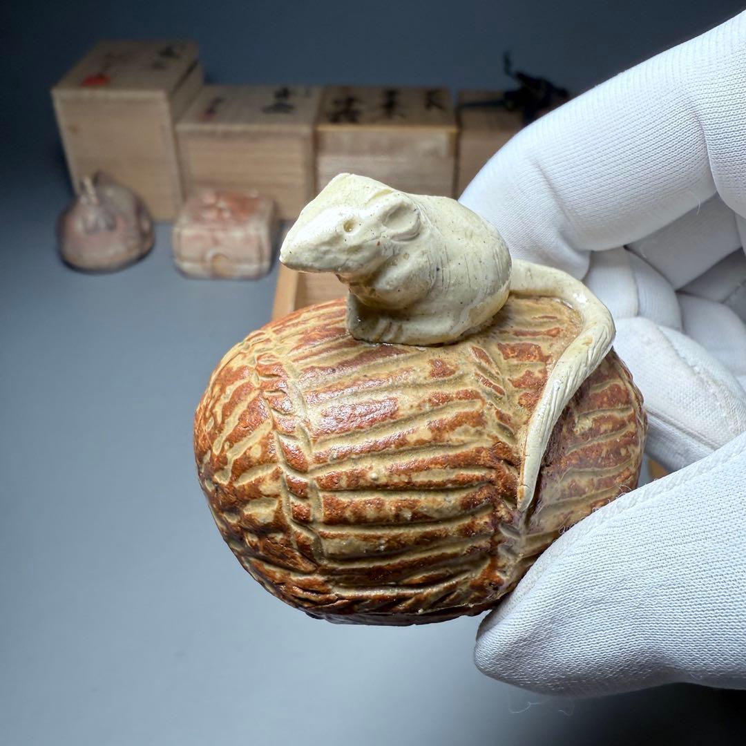 香合まとめて七点　茶道具　仁清写　桐鳳　豊斎　萩　清水　裏千家　表千家　お香