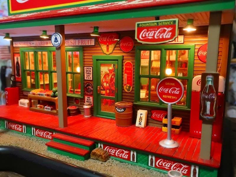 コカコーラ★オールドストア ジオラマクロック アメリカンダイナー ルート66