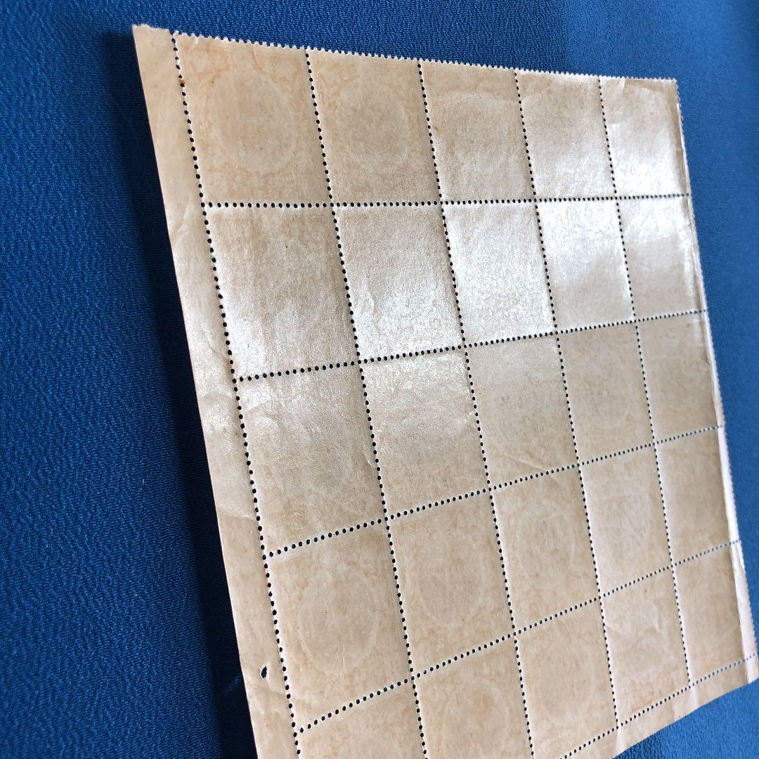 カタログ価５万円！裏糊ツヤピカ！大正４年　銘版！大正大礼記念切手２５枚ブロック