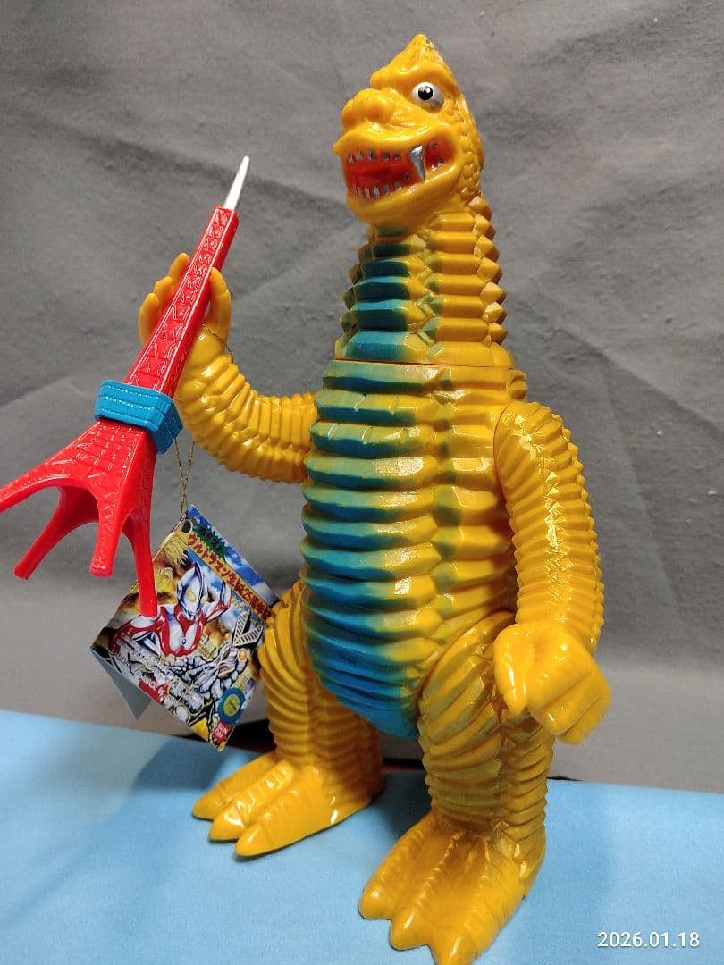 昭和レトロ ブルマァク ジャイアント レッドキング 東京タワー付き ソフビ怪獣