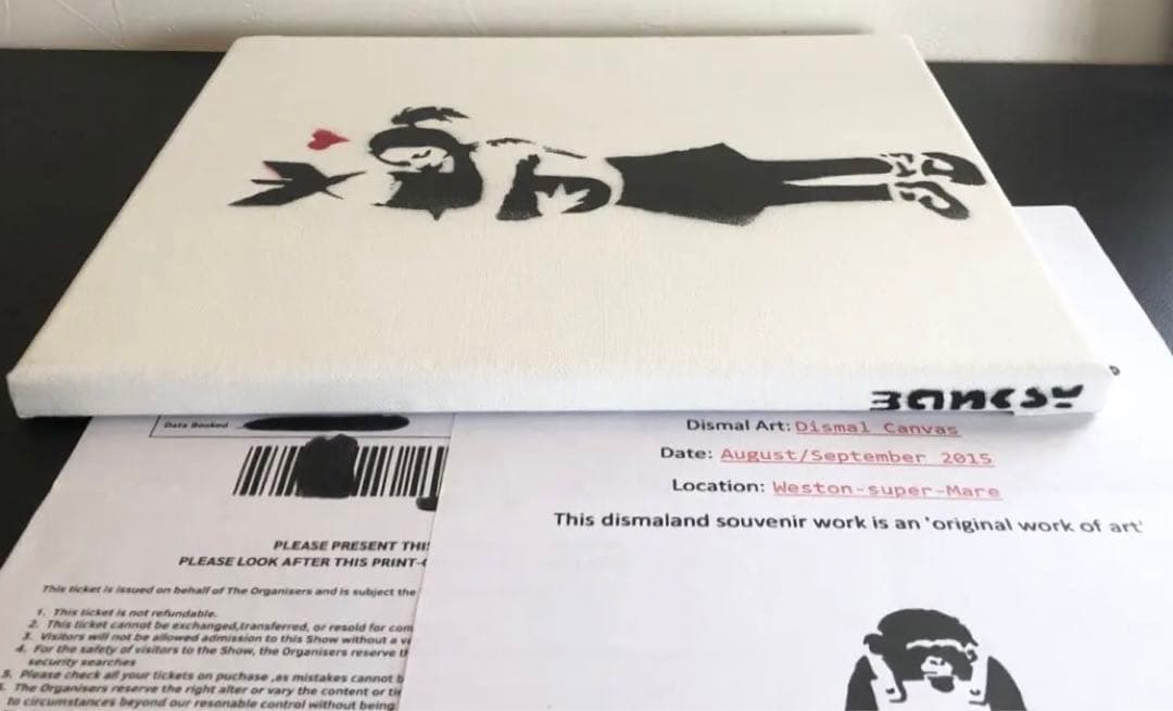 Banksy バンクシー 「Bomb Hugger」サイン 書類付