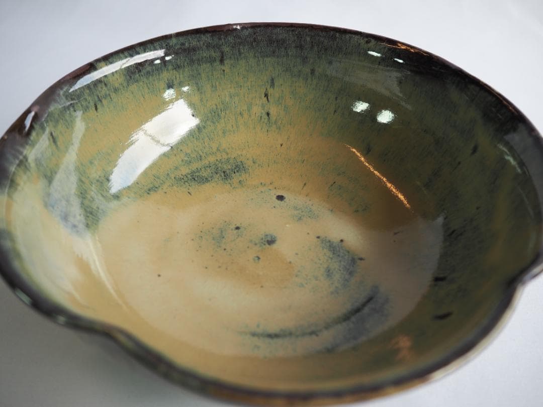 裏千家14世淡々斎宗室御書付『高取焼梅形菓子器』13代亀井味楽造（共箱）