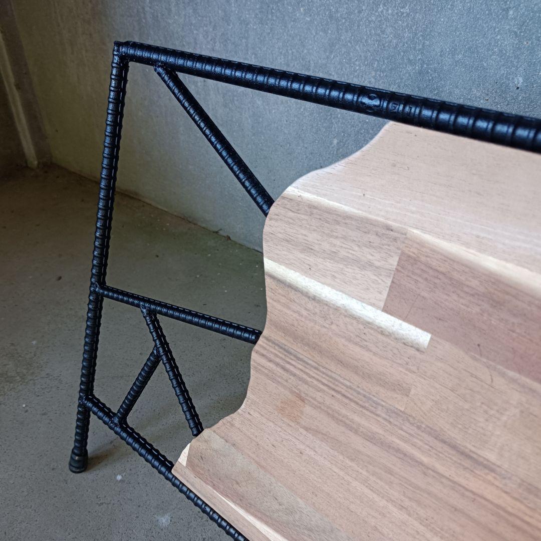 ウェルカムボード アイアン木目 585mm x 395mm