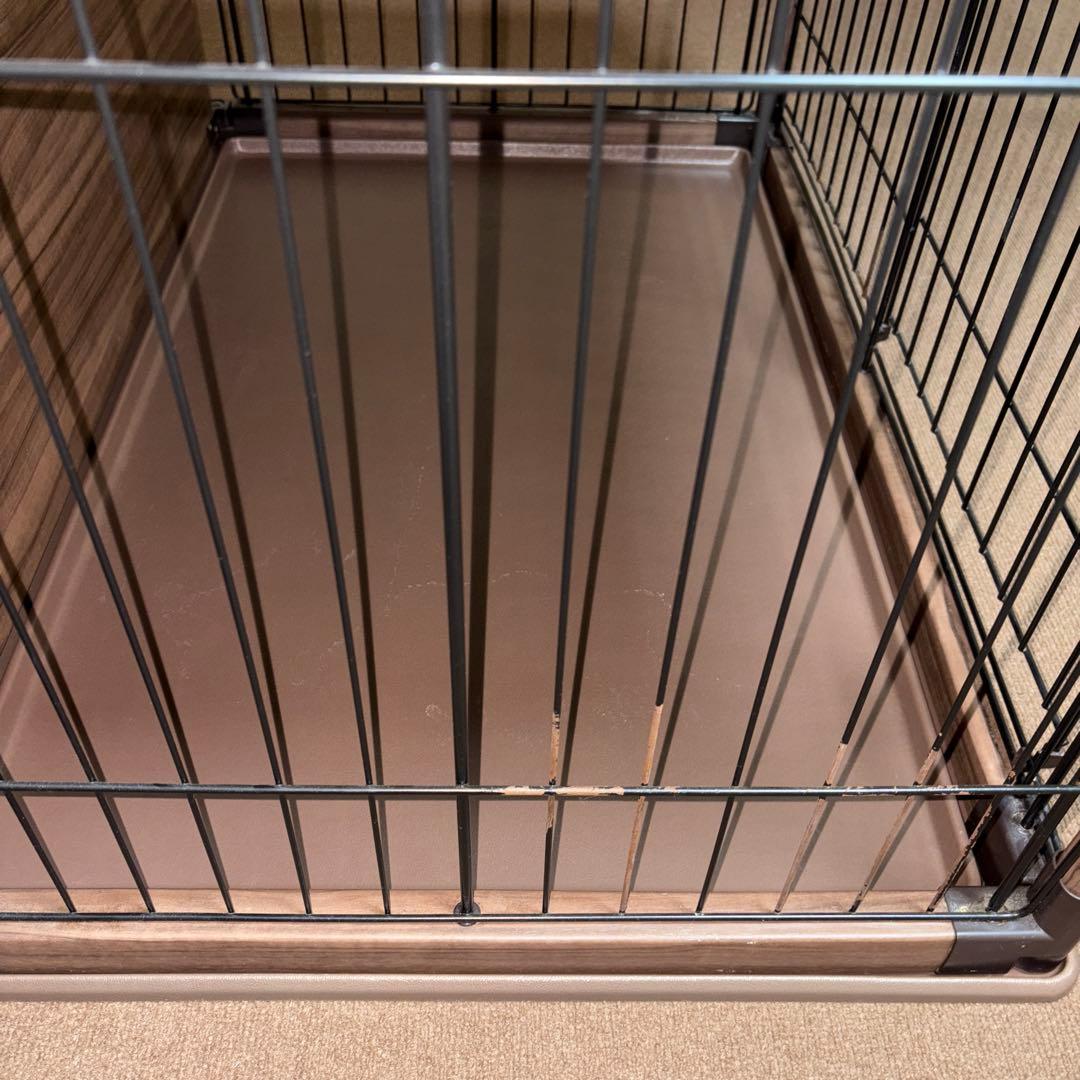 ケージ 犬 アイリスオーヤマ ウッディサークル ブラウン