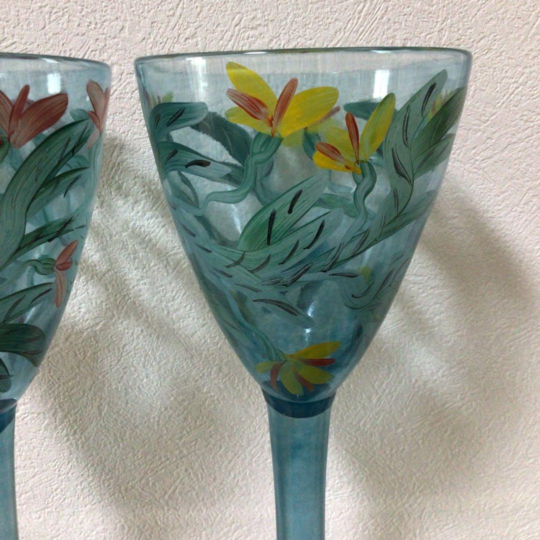 コスタボダ　手描き飾りグラス　2客