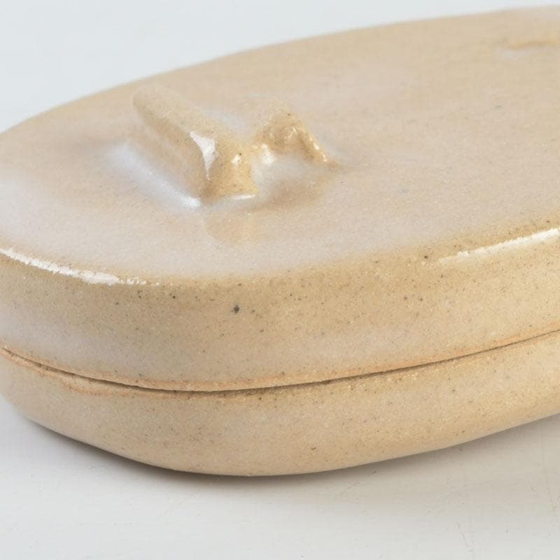 茶道具　萩焼　宗栄造　琵琶香合　共箱　V　9337