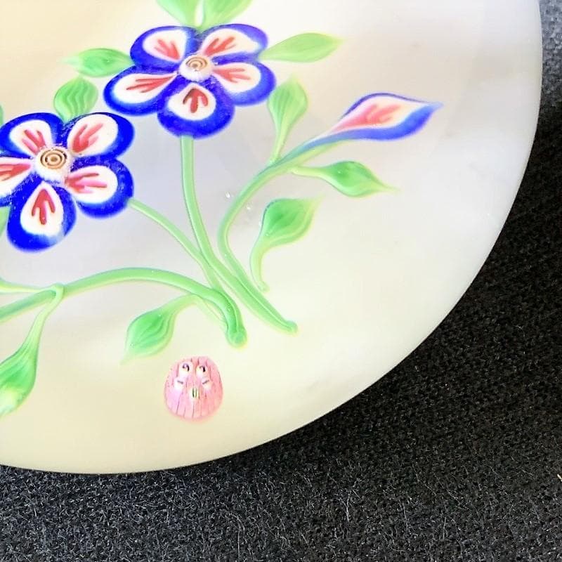 1971 バカラ クリスタル ペーパーウェイト フローラルブーケ