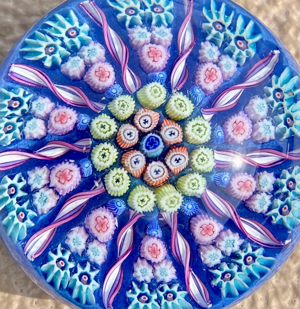 パースシャー　ガラスペーパーウェイト　文鎮　置物　ミルフィオリ　スコットランド製