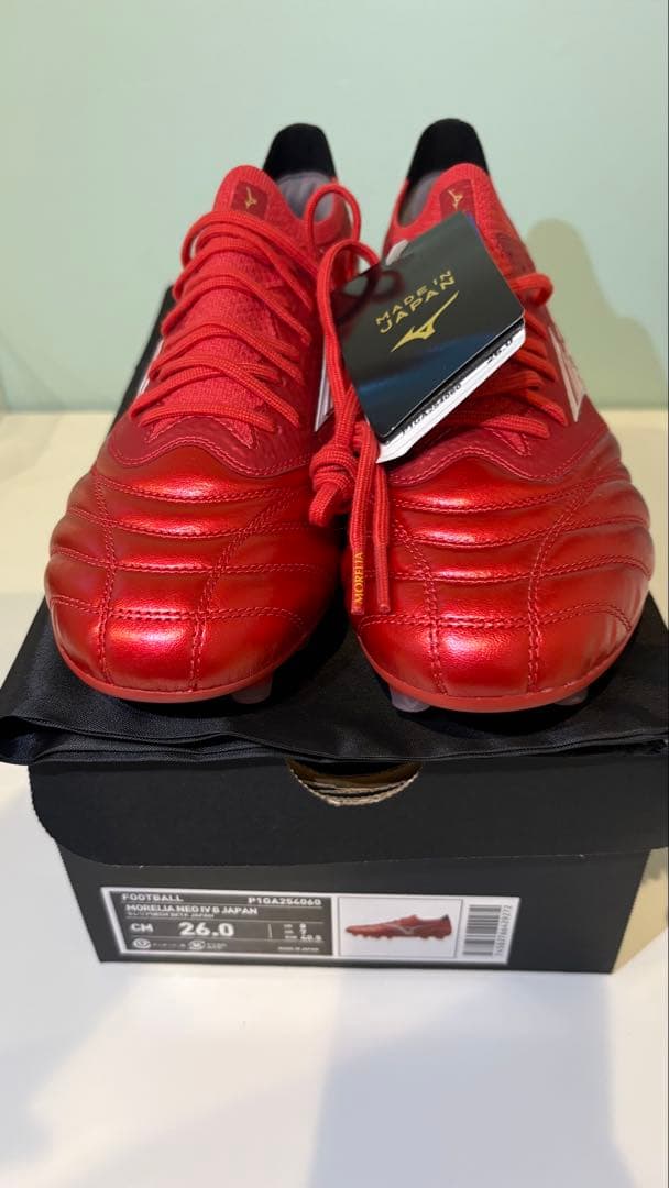 Mizuno モレリアネオ 4 β 40周年 ルビーレッド 26.0cm