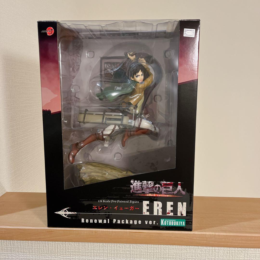 【セット】進撃の巨人 フィギュア ARTFX J ミカサ　エレン　リヴァイ