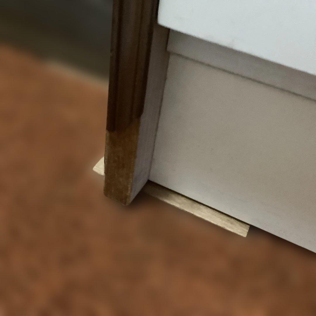 昭和レトロ　ロッカー　洋服ダンス　木製　スリムキャビネット　オフホワイト