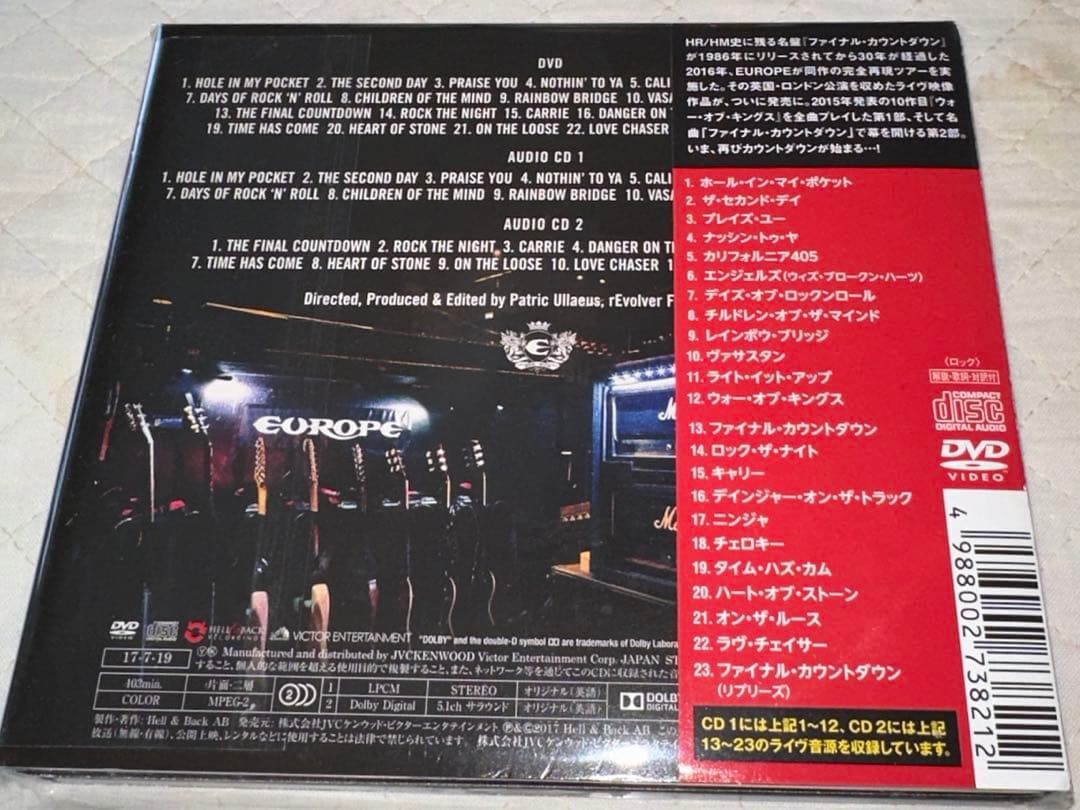 DVD+2CD！ヨーロッパ/ファイナル・カウントダウン 30thアニヴァーサリー