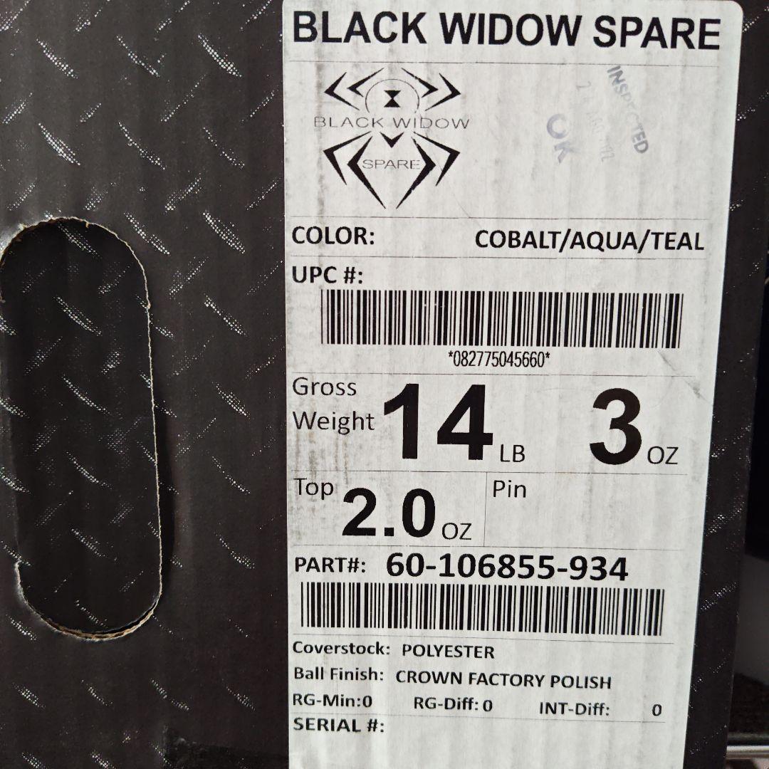 【HAMMER】 BLACK WIDOW SPARE ハンマー ボウリングボール