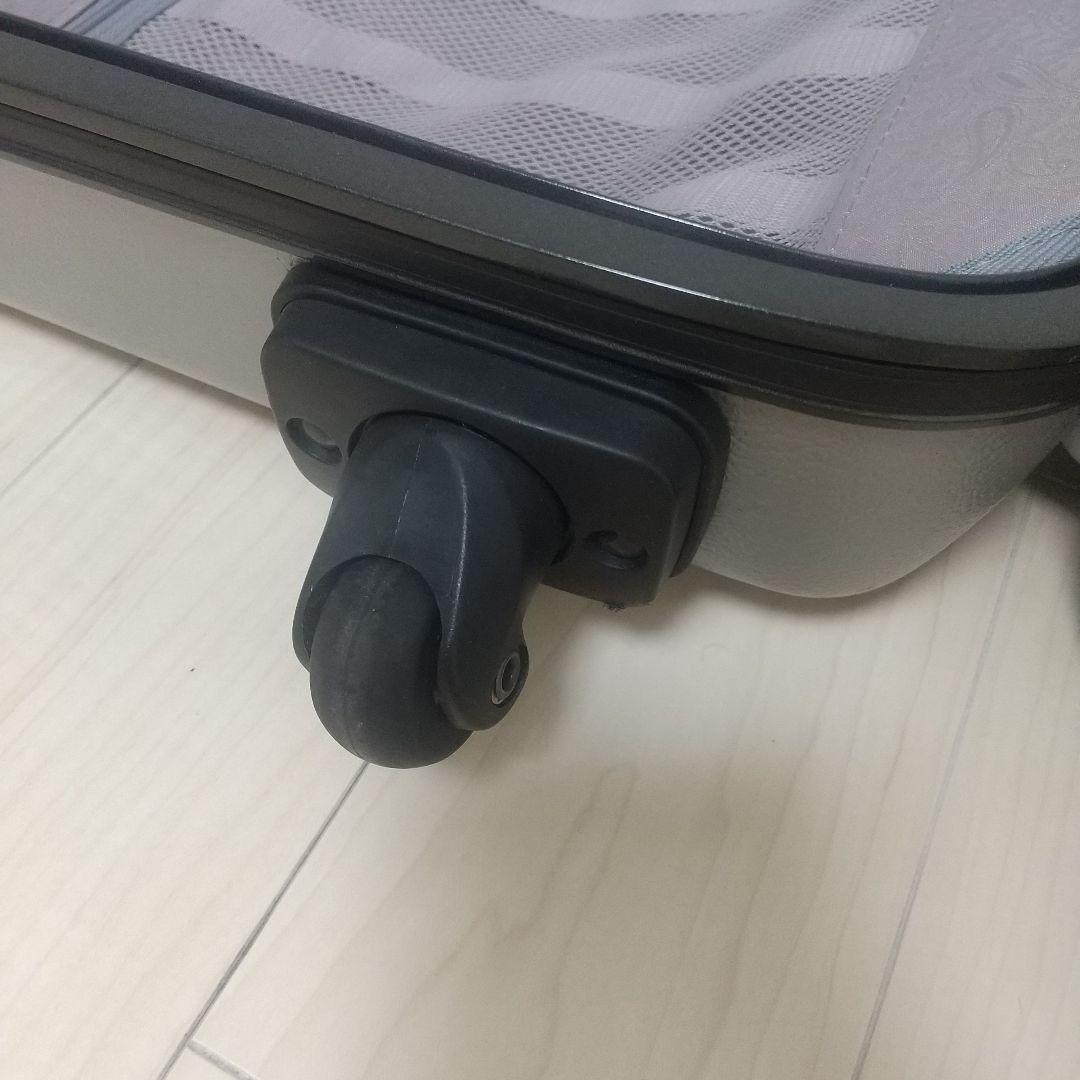 【美品】Samsonite シルバー 中型 ハード キャリーケース スーツケース