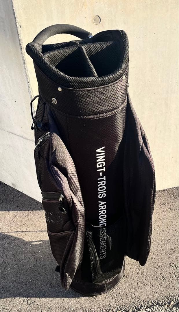 23区GOLF ブラック ゴルフキャディバッグ　ハニカム