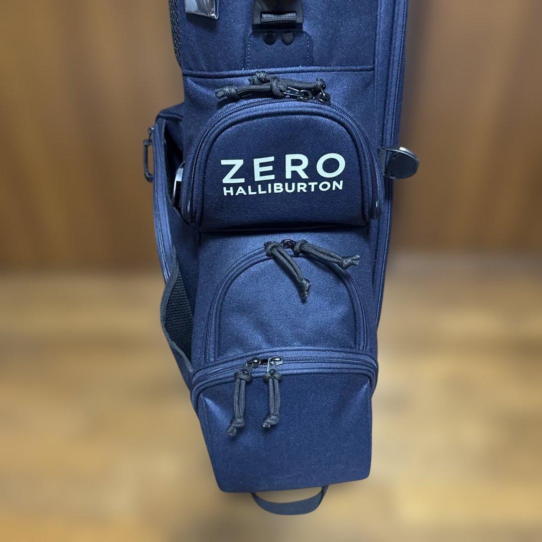 ZERO HALLIBURTON ネイビー キャディバッグ　スタンド式