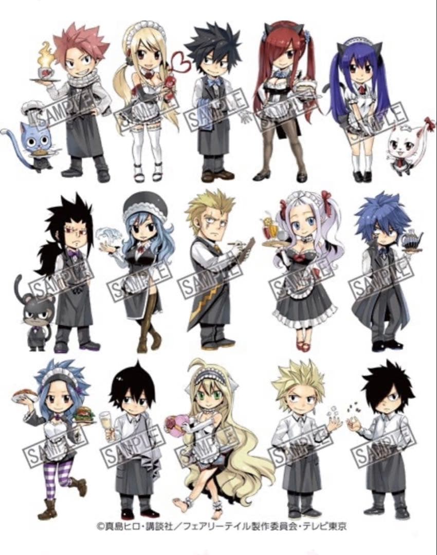 フェアリーテイル アクリルスタンド 15体セットボトルキャップ　ナツ