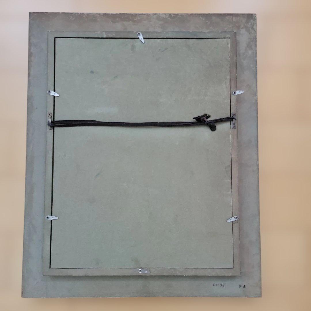 風景画 油彩画 木製フレーム付き　作者 m.satoh