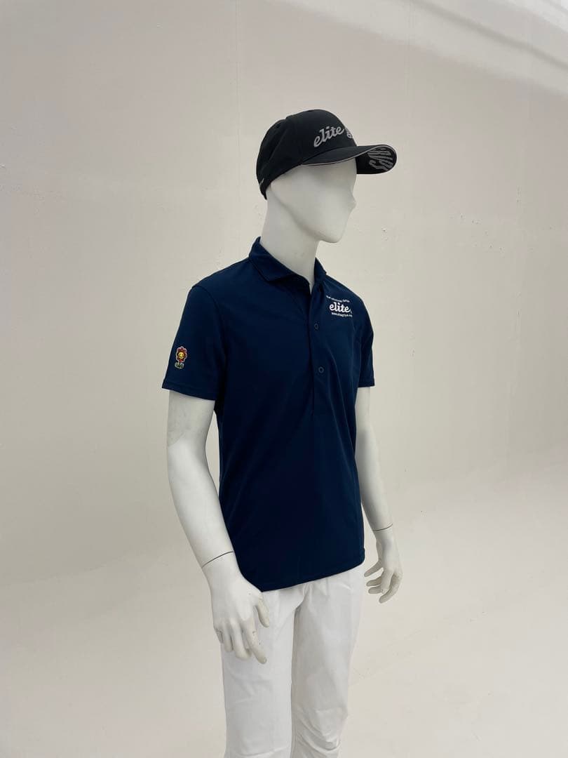 エリートグリップ　半袖ポロシャツ　スリムフィット　ネイビー　L 新品