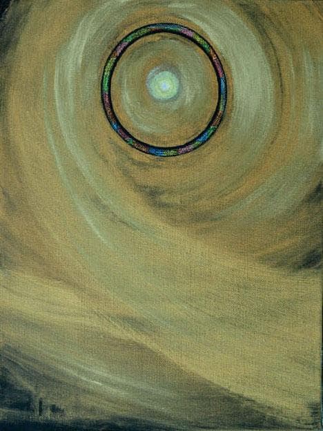 油絵 菅家令子 絵 絵画インテリア額付(黒) F3-G172023 風景祈り希望