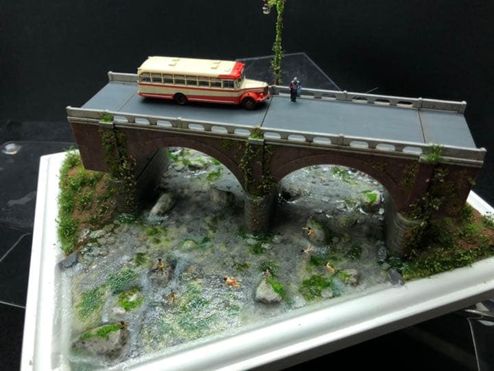 煉瓦橋のある風景　ジオラマ