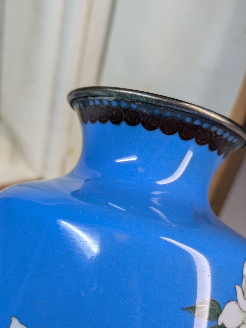 myday公式アカウント様　七宝花瓶　尾張七宝　花鳥　壺　骨董　七宝細工　古玩